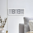 Modern LED Wall Clock - Sleek Display with Temperature & Humidity Tracking