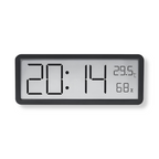 Modern LED Wall Clock - Sleek Display with Temperature & Humidity Tracking