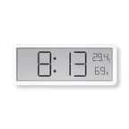Modern LED Wall Clock - Sleek Display with Temperature & Humidity Tracking