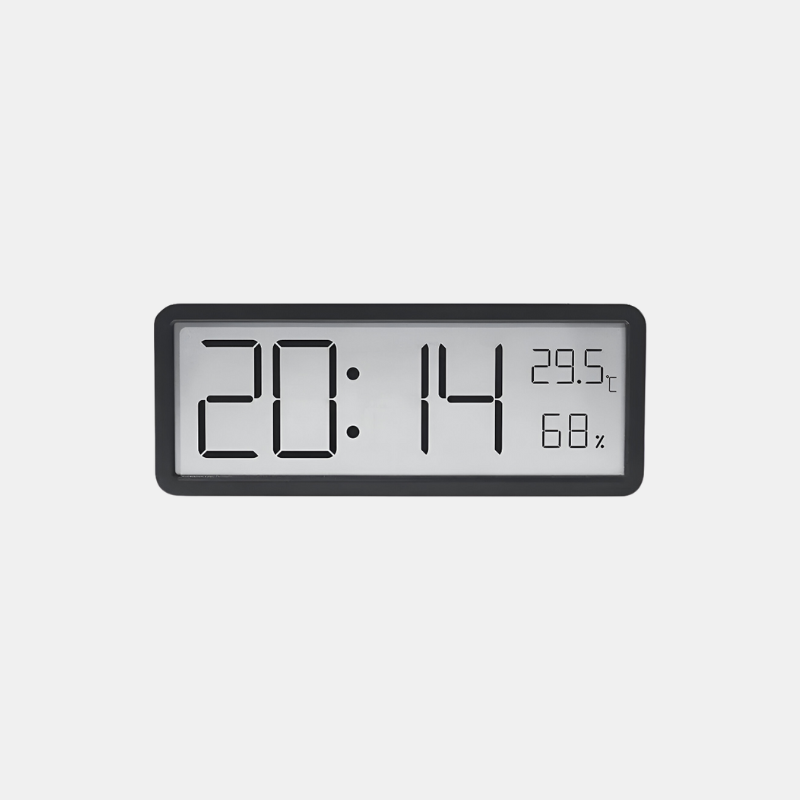 Modern LED Wall Clock - Sleek Display with Temperature & Humidity Tracking