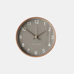 Modern Wall Clock - Gray and White Round Wood Design for Home or Workspace