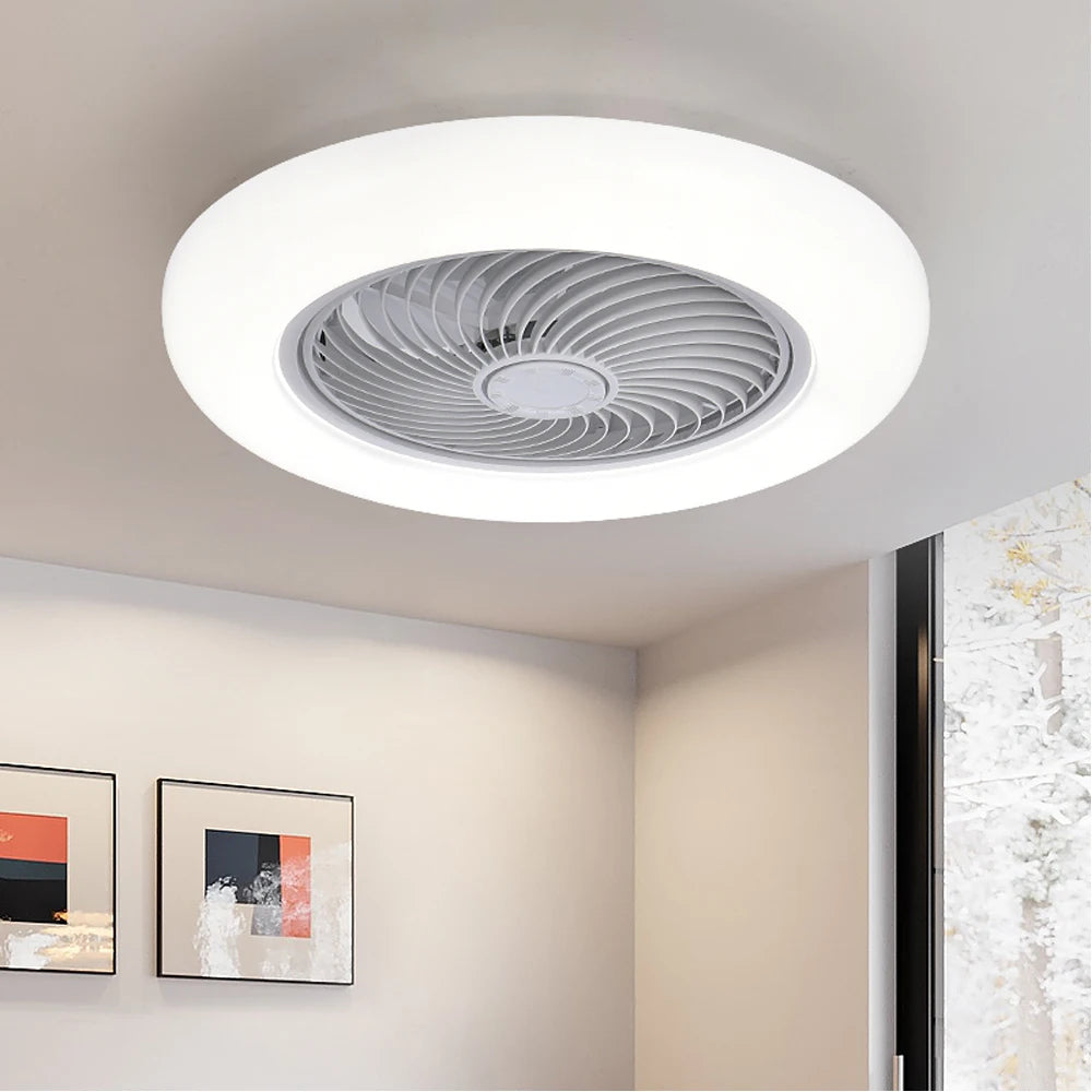 Modern Ceiling Fan with Dimmable LED Light - Quiet Remote Control for Living Room 1