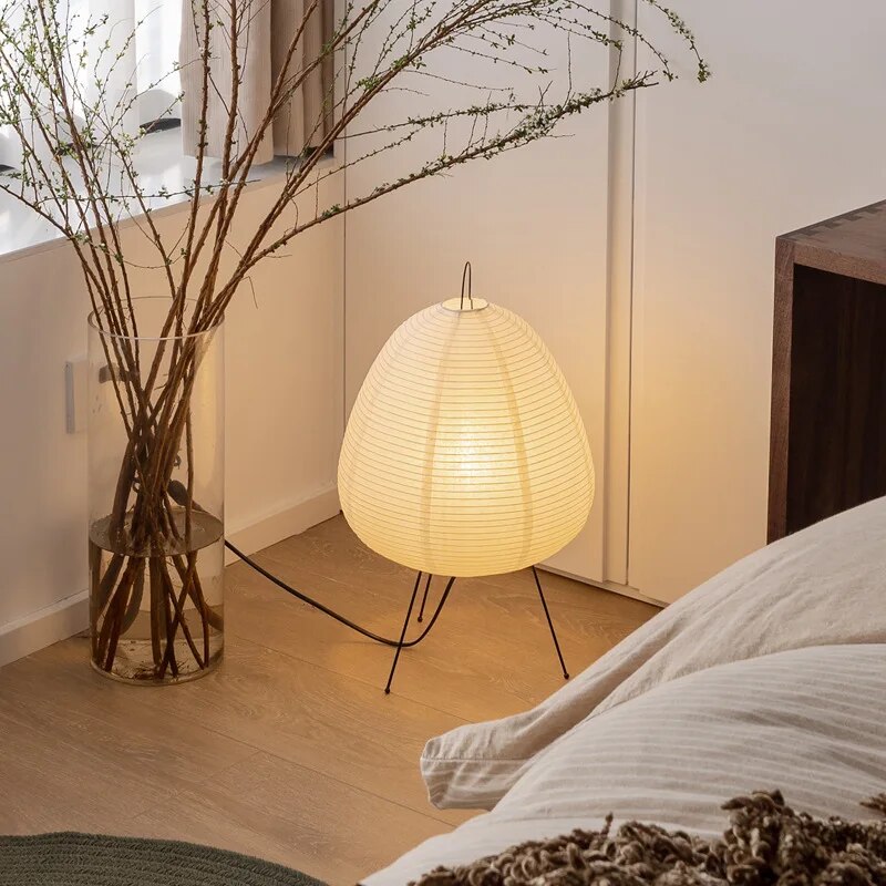 Modern Floor Lamp with Rice Paper Shade – Elegant Standing Lamp for Home 4