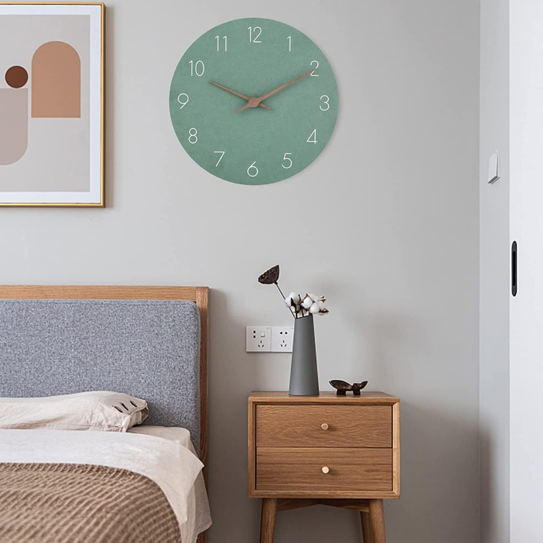 Modern Wooden Wall Clock with Silent Quartz Movement for Home Decor 2