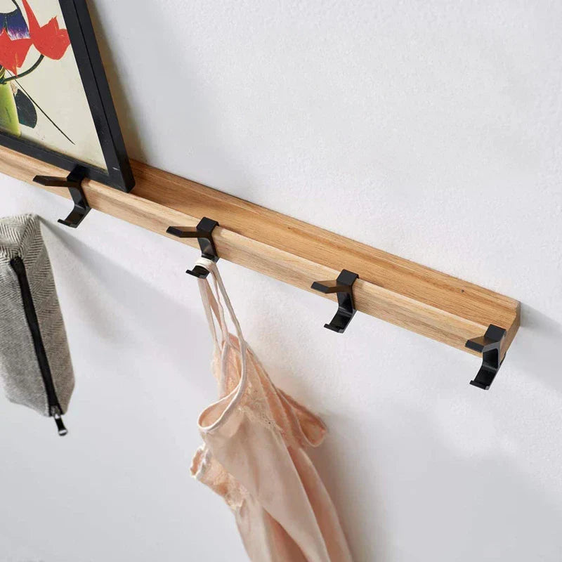 Wall-Mounted Coat Rack with Movable Double Hooks – Flexible and Space-Saving Organization for Entryways-Lagerung & Organizer-Unique Casa-Unique Casa