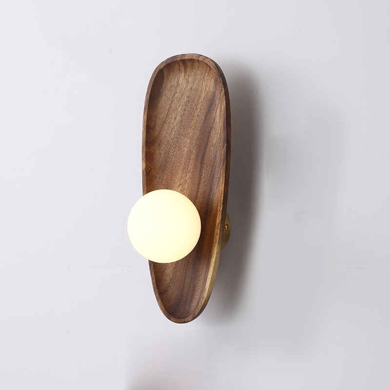 Natural Wood Wall Sconce Lighting – Rustic LED Wall Lamp for Home Decor 4
