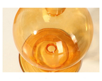 Orange Glass Candle Holders - Artistic, Modern Design for Tabletop or Mantel Display