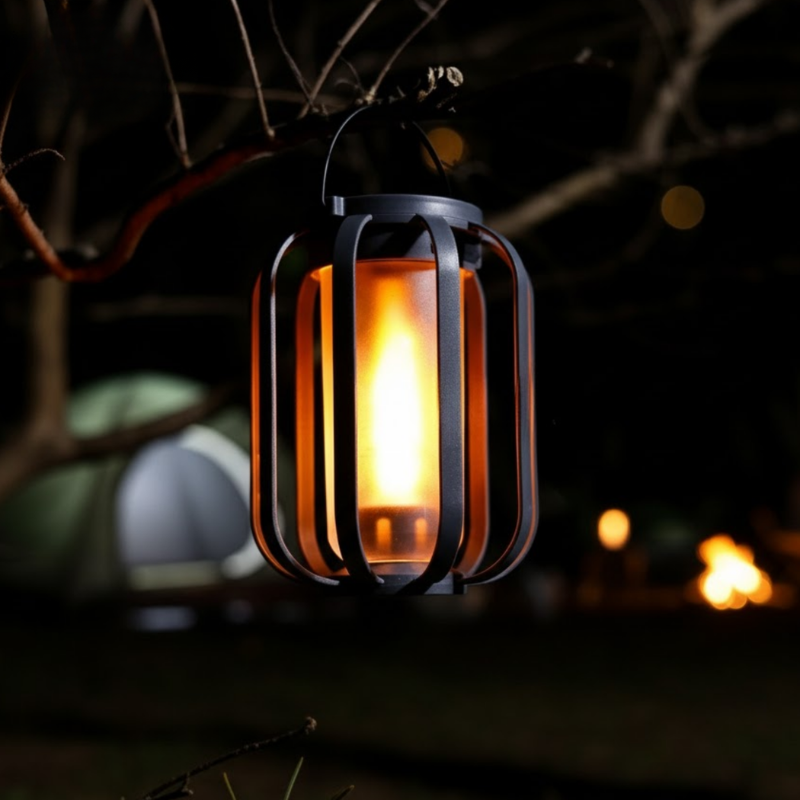 Outdoor Solar Light - Warm, Realistic Flame Glow for Garden, Deck or Patio