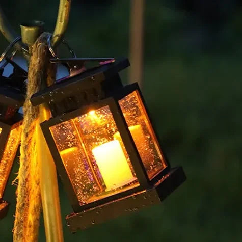 Outdoor Solar Lantern with Flickering LED – Waterproof Solar Lamp for Garden 3