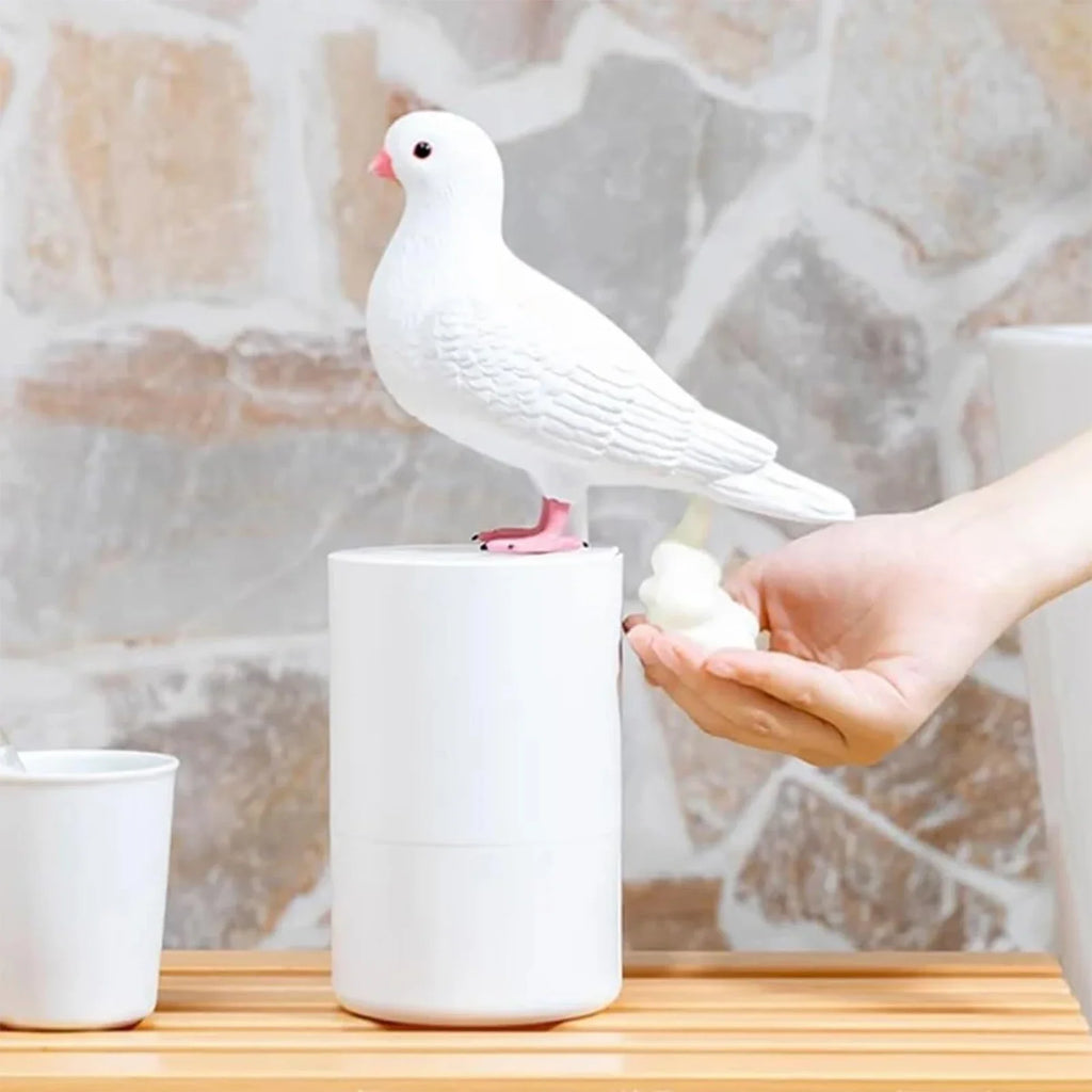 Pigeon Soap Dispenser – Cute Ceramic Pump for Bathroom & Kitchen