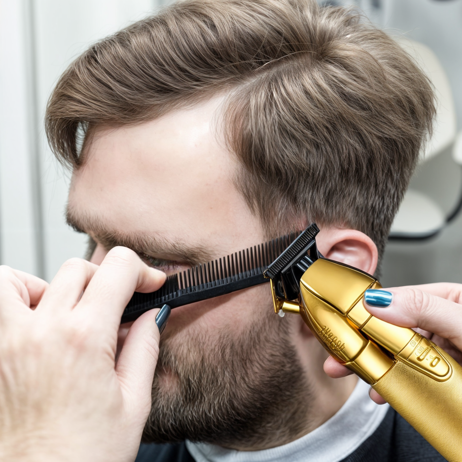 Rechargeable Hair Trimmer - Professional-Grade Design for Men’s Grooming