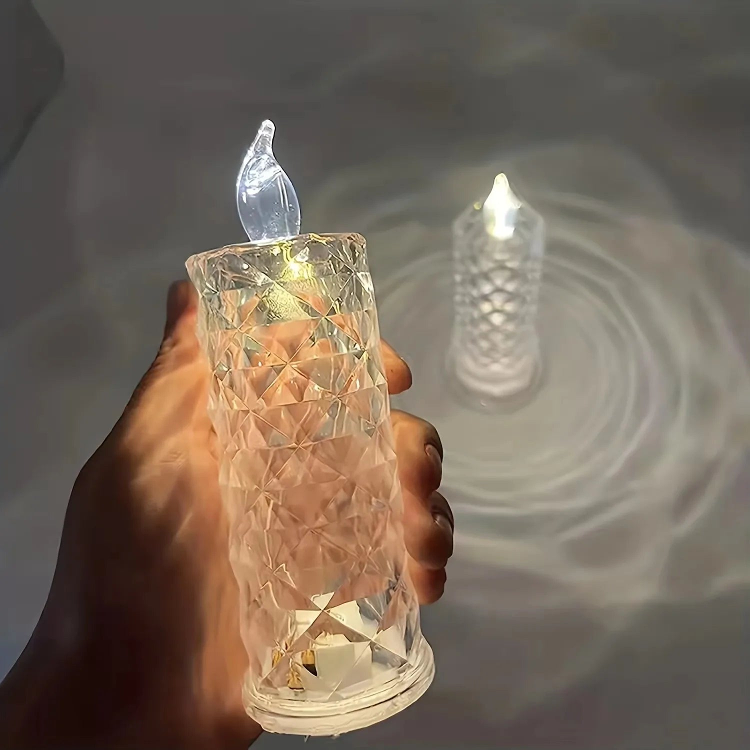 Remote-Controlled LED Candle Lamp – Crystal Design for Home Ambiance 4