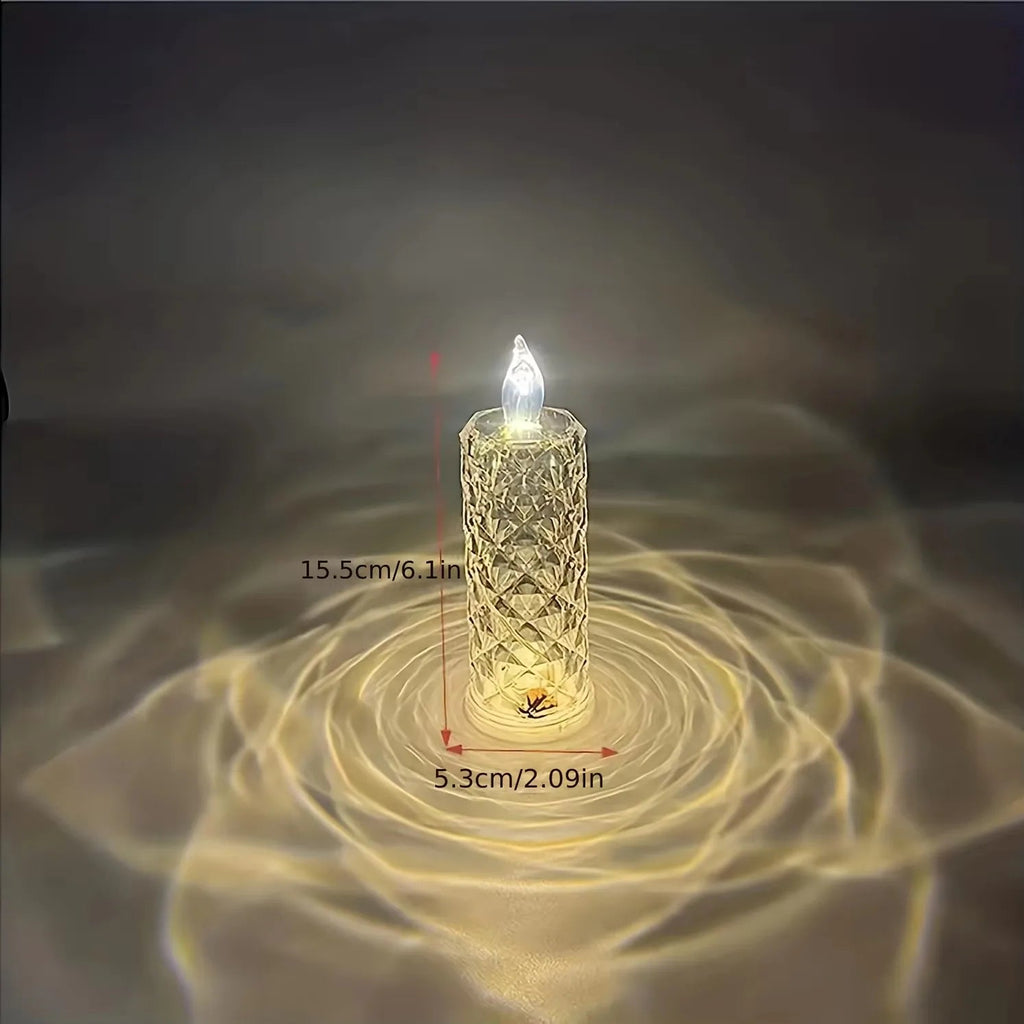 Remote-Controlled LED Candle Lamp – Crystal Design for Home Ambiance 6