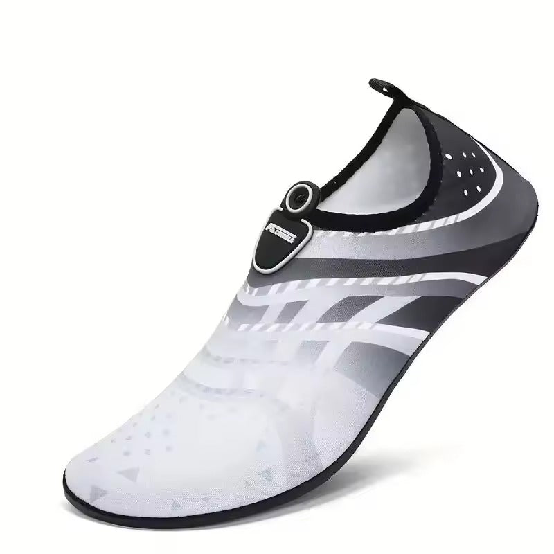 Quick-Drying Aqua Shoes - Lightweight Flexible Non-Slip Footwear For Active Water Fun-Shoes-Unique Casa-Black-White 3-36-37(9.06inch)-Unique Casa