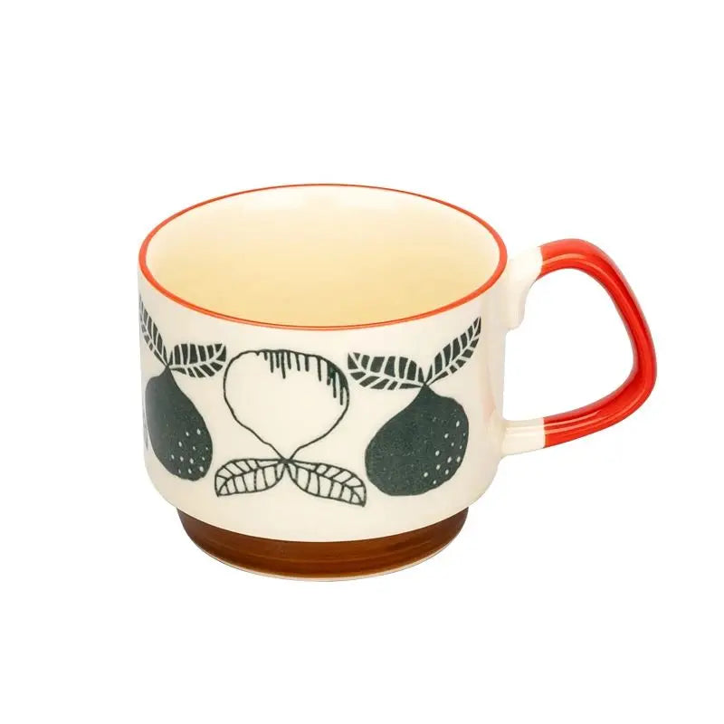 Retro Coffee Ceramic Cups – Chic Vintage Charm for Your Daily Brew-Mugs-Unique Casa-h-300ml-Unique Casa