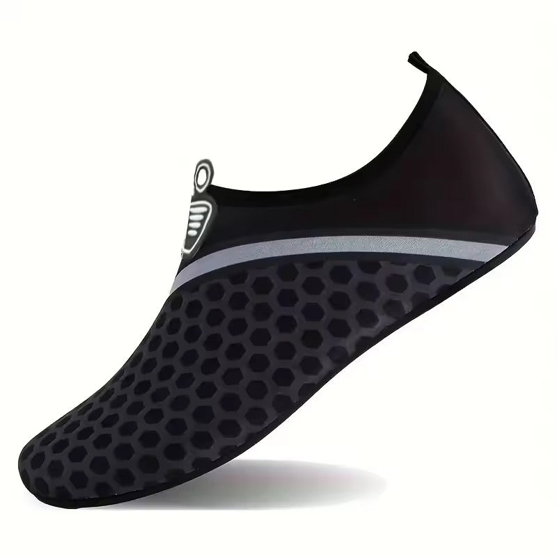 Quick-Drying Aqua Shoes - Lightweight Flexible Non-Slip Footwear For Active Water Fun-Shoes-Unique Casa-Black-White 2-36-37(9.06inch)-Unique Casa