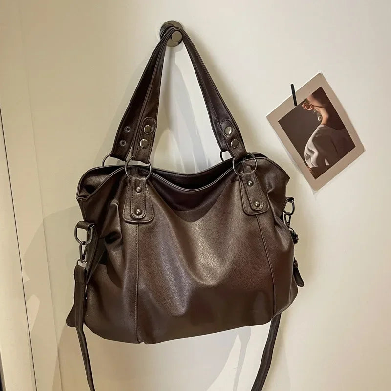 Soft Leather Bag – Elegant and Durable Handbag for Everyday Style and Comfort-Shoulder Bags-Unique Casa-Chocolate-Unique Casa