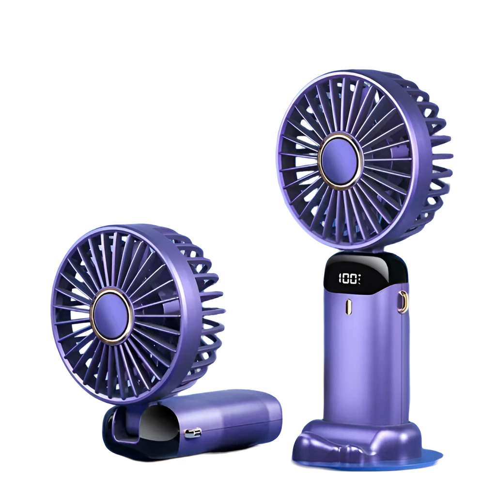 Portable Handheld Fan – Stylish, Rechargeable Cooling with Adjustable Wind Speeds-Fans-Unique Casa-Unique Casa