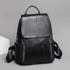 Anti-Theft Leather Backpack – Stylish Security for Modern Women-Backpacks-Unique Casa-Unique Casa
