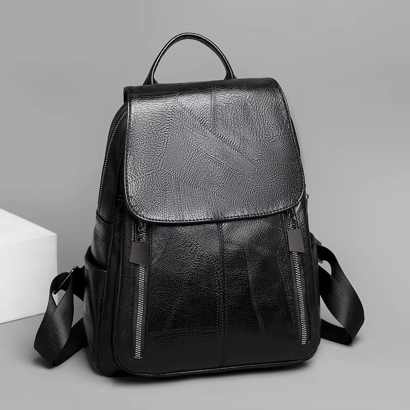 Anti-Theft Leather Backpack – Stylish Security for Modern Women-Backpacks-Unique Casa-Unique Casa