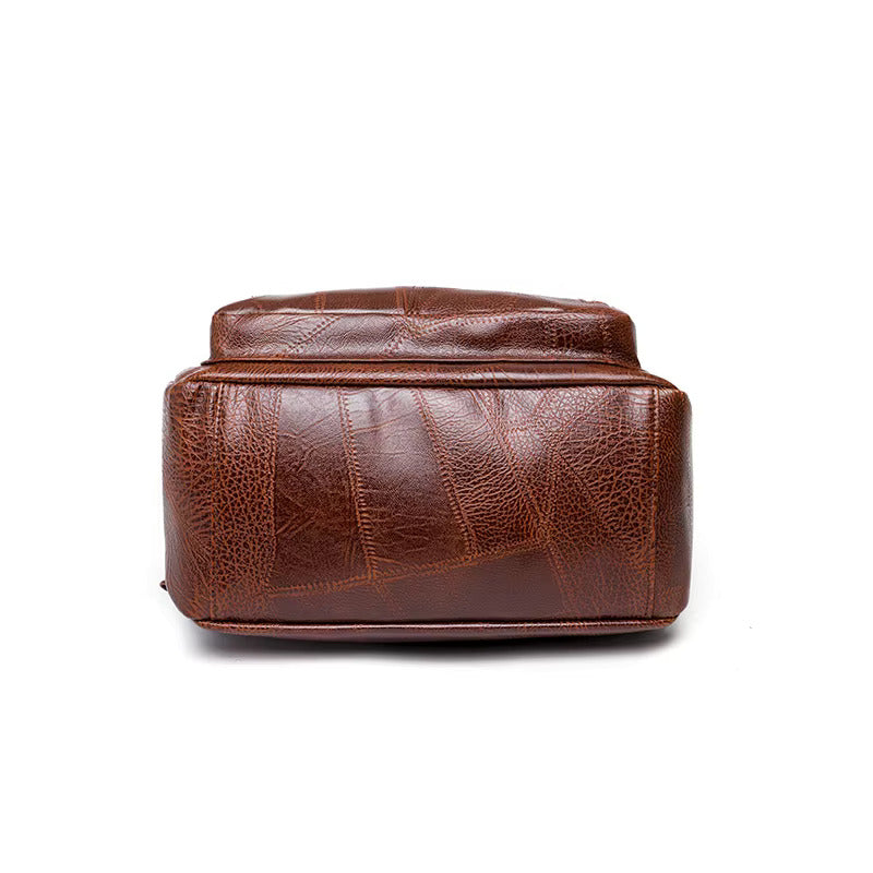 Anti-Theft Leather Backpack – Stylish Security for Modern Women-Backpacks-Unique Casa-Unique Casa