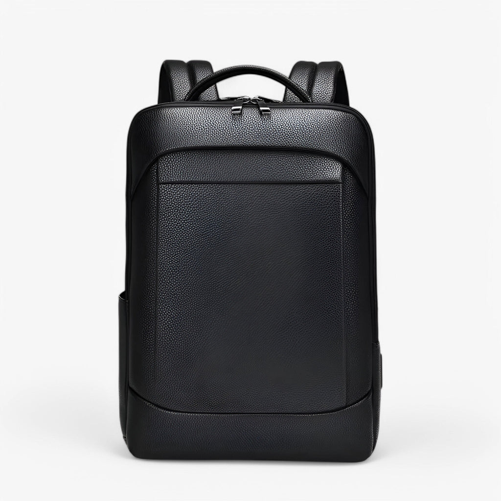 Leather Laptop Backpack with USB Charging Port – Travel & Work Bag
