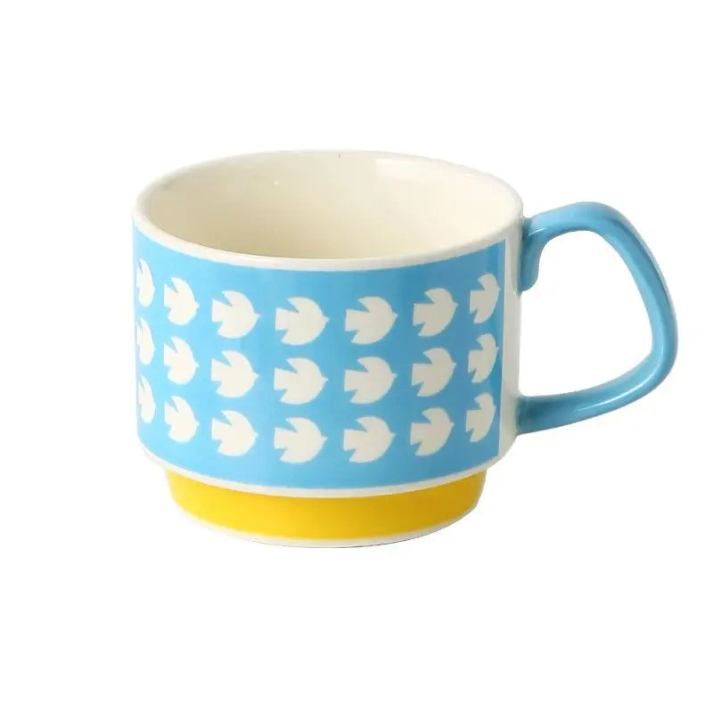 Retro Coffee Ceramic Cups – Chic Vintage Charm for Your Daily Brew-Mugs-Unique Casa-c-300ml-Unique Casa