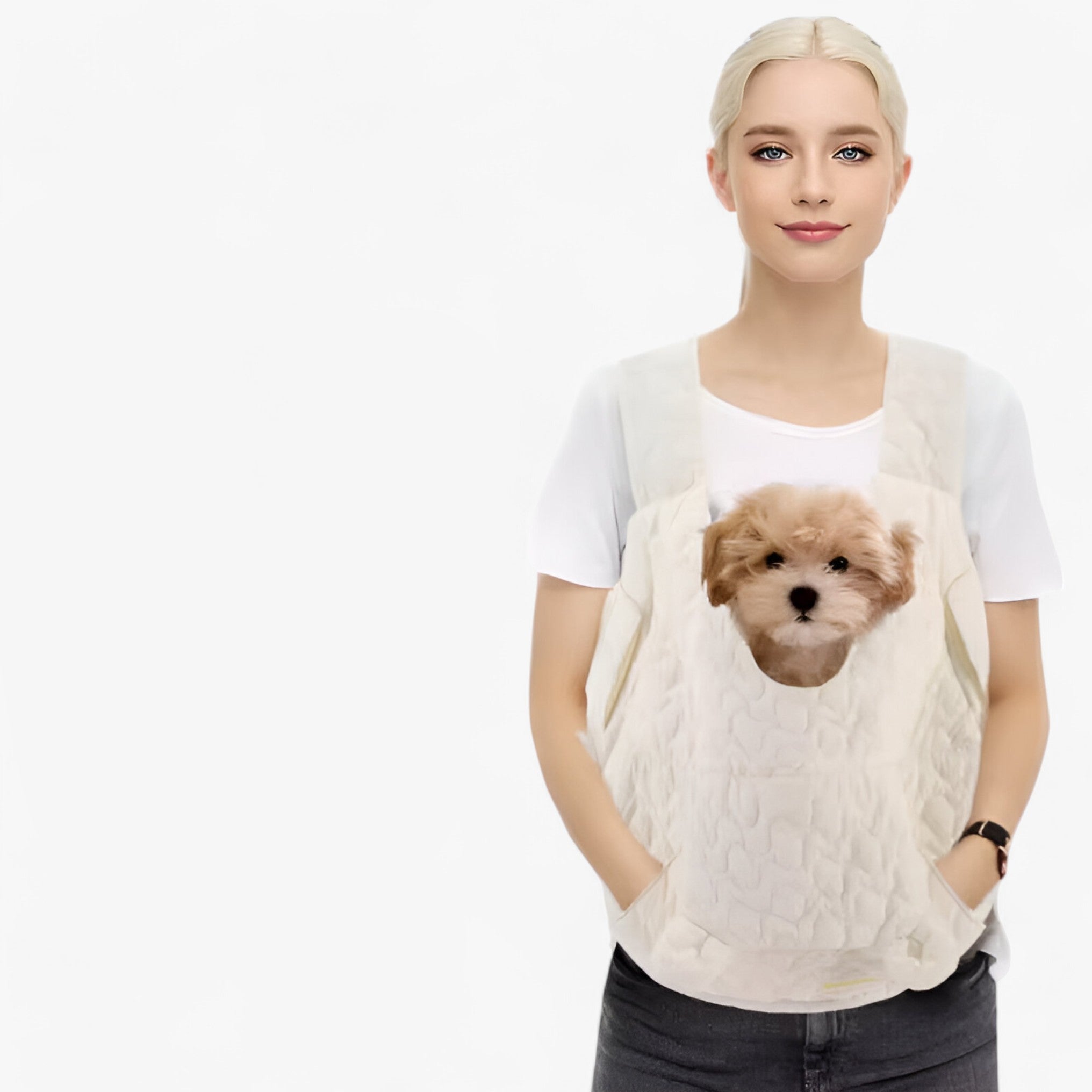 Extra Spacious Pet Carrying Bag – Waterproof & Windproof Travel Sling for Cats and Dogs