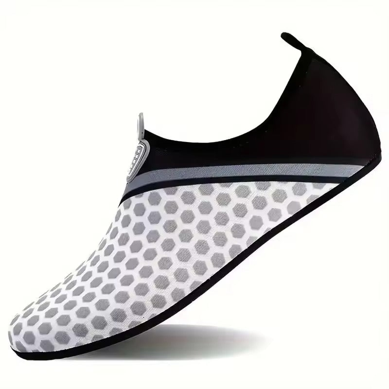 Quick-Drying Aqua Shoes - Lightweight Flexible Non-Slip Footwear For Active Water Fun-Shoes-Unique Casa-Black-White-36-37(9.06inch)-Unique Casa