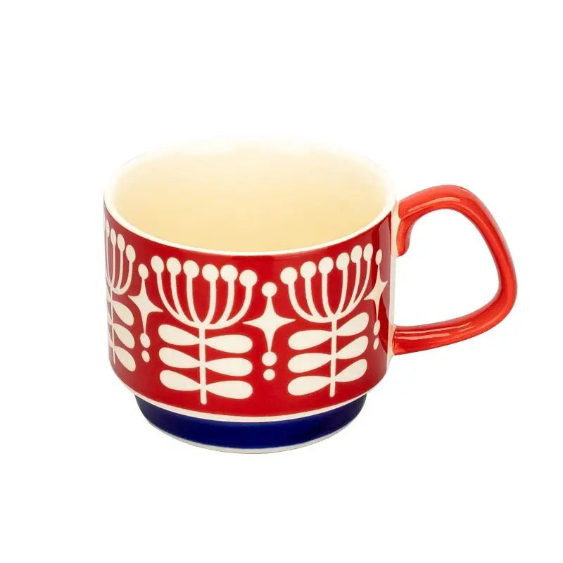 Retro Coffee Ceramic Cups – Chic Vintage Charm for Your Daily Brew-Mugs-Unique Casa-f-300ml-Unique Casa