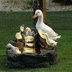 Solar Decorative Fountain Duck & Squirrel – Charming Garden Figures with LED Lighting and Eco-Friendly Solar Power-Garden Decoration-Unique Casa-Unique Casa