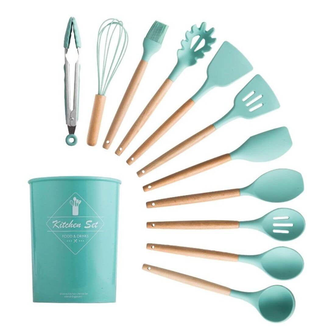 Silicone Cooking Utensils Set – Heat-Resistant Kitchen Tools for Chefs 6
