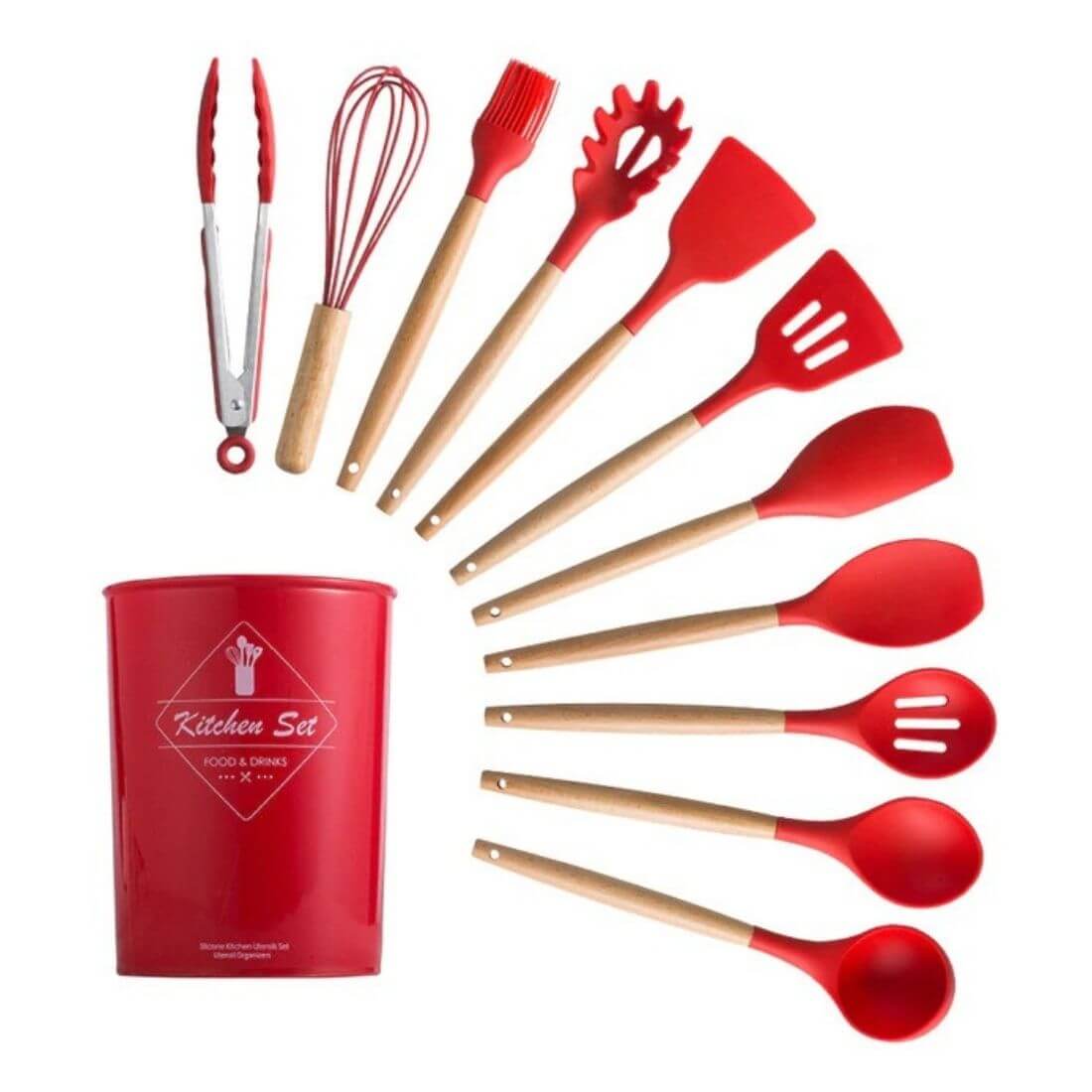Silicone Cooking Utensils Set – Heat-Resistant Kitchen Tools for Chefs 7