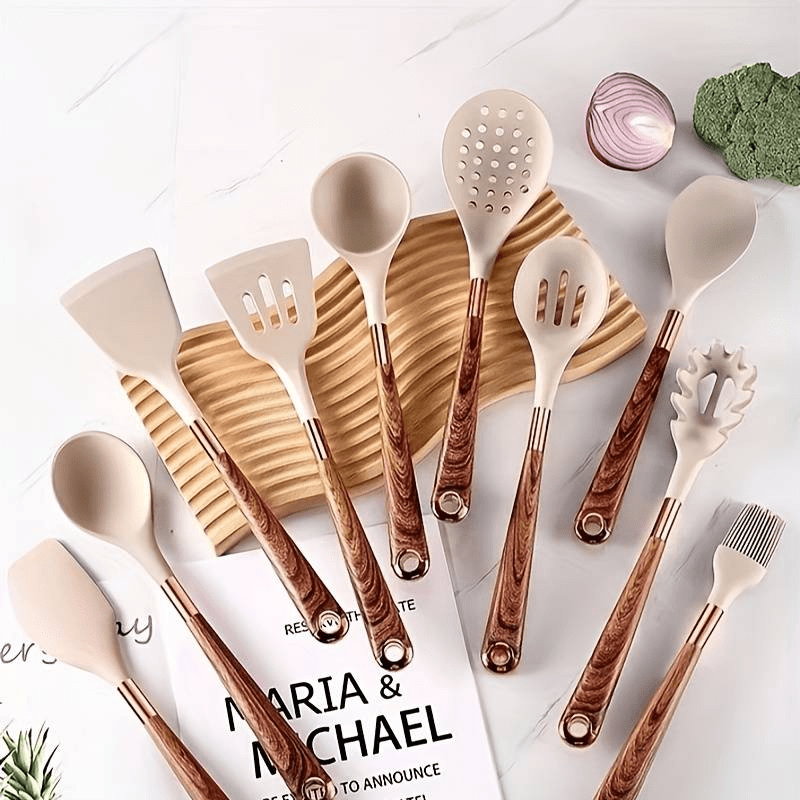 Silicone Kitchen Tool Set – 10 Essential Kitchen Utensils for Modern Cooking 3