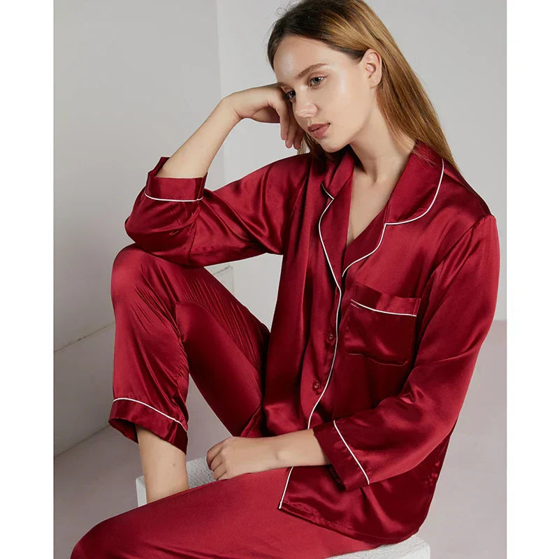 Silk Pajama Set for Women - Luxurious, Soft Sleepwear for Comfort & Style