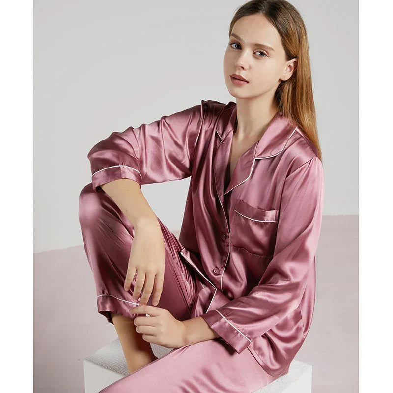 Silk Pajama Set for Women - Luxurious, Soft Sleepwear for Comfort & Style