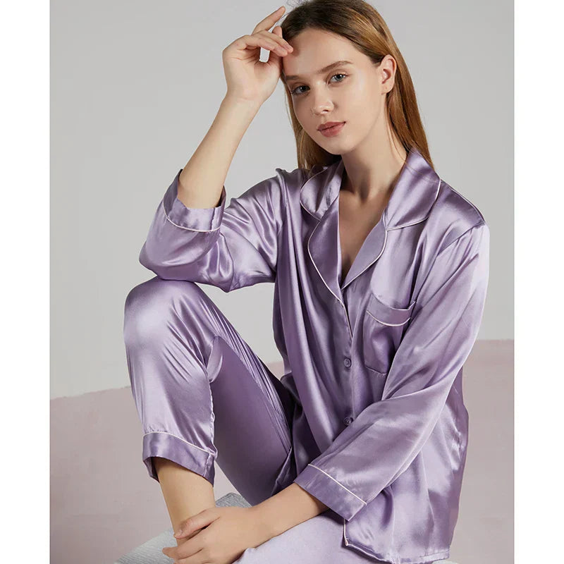 Silk Pajama Set for Women - Luxurious, Soft Sleepwear for Comfort & Style