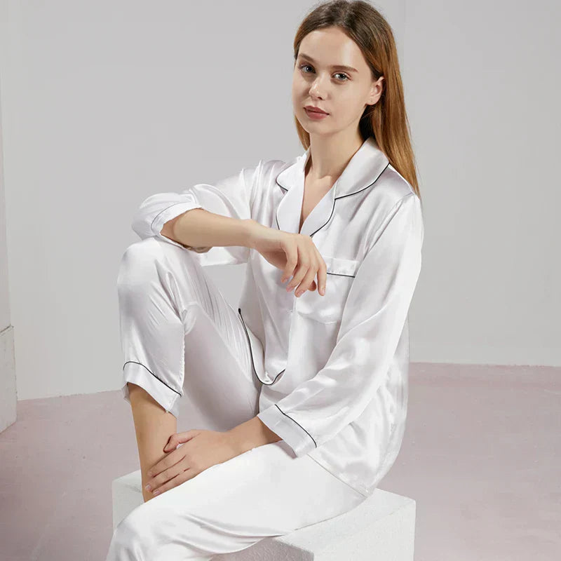 Silk Pajama Set for Women - Luxurious, Soft Sleepwear for Comfort & Style