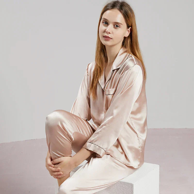 Silk Pajama Set for Women - Luxurious, Soft Sleepwear for Comfort & Style