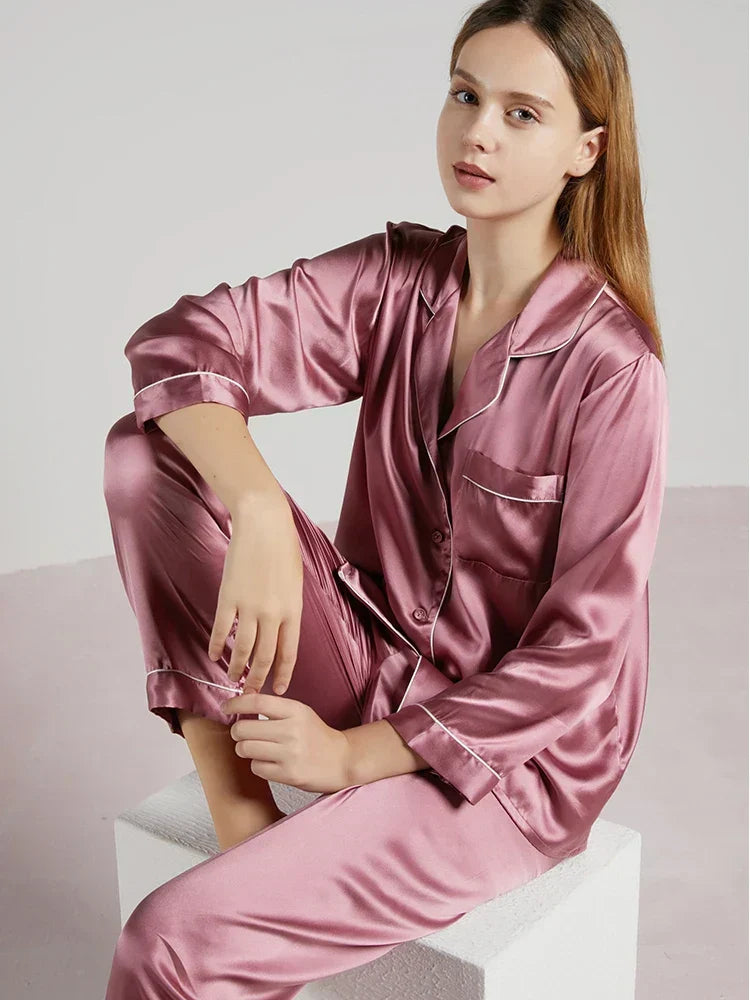 Silk Pajama Set for Women - Luxurious, Soft Sleepwear for Comfort & Style