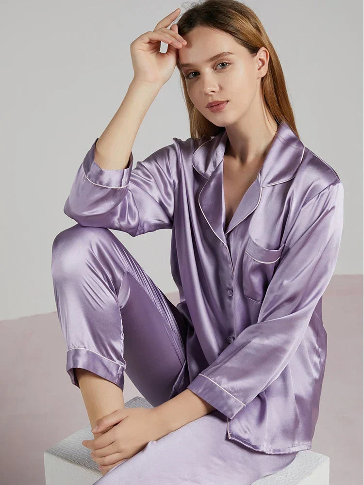 Silk Pajama Set for Women - Luxurious, Soft Sleepwear for Comfort & Style