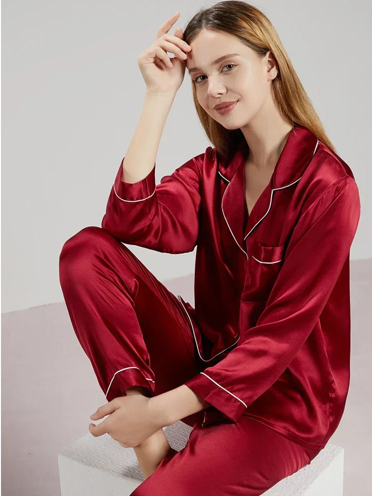 Silk Pajama Set for Women - Luxurious, Soft Sleepwear for Comfort & Style