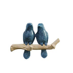 Singing Birds Hanger – Elegant Nature-Inspired Wall Decoration-Wall Decoration-Unique Casa-Dark Blue-Two Birds-Unique Casa