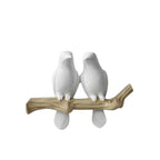 Singing Birds Hanger – Elegant Nature-Inspired Wall Decoration-Wall Decoration-Unique Casa-White-Two Birds-Unique Casa