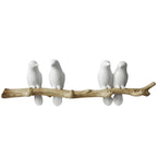 Singing Birds Hanger – Elegant Nature-Inspired Wall Decoration-Wall Decoration-Unique Casa-White-Four Birds-Unique Casa