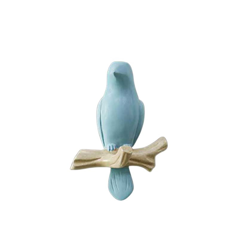 Singing Birds Hanger – Elegant Nature-Inspired Wall Decoration-Wall Decoration-Unique Casa-Blue-One Bird-Unique Casa