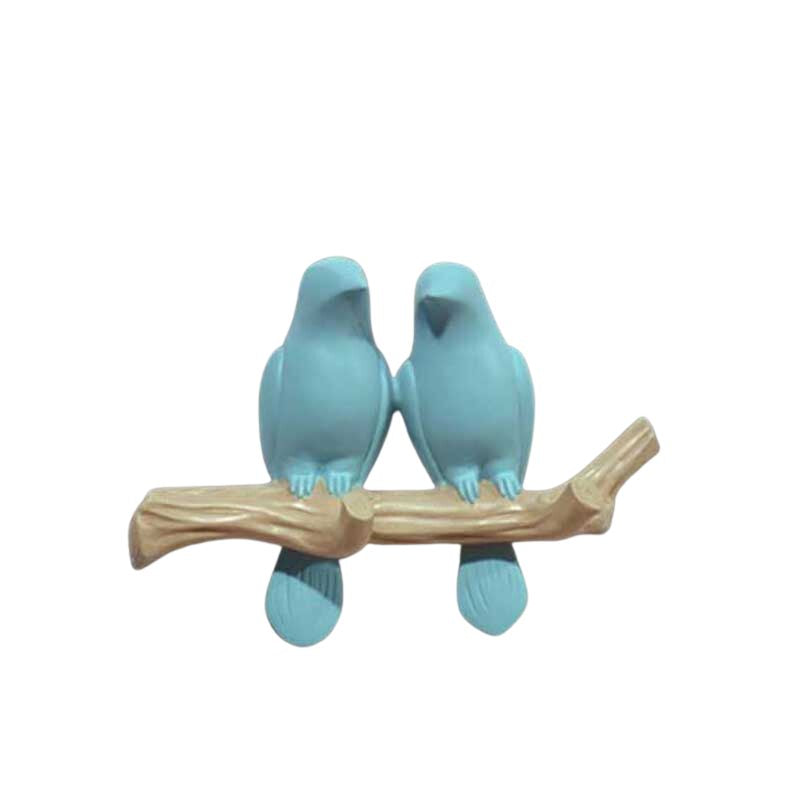Singing Birds Hanger – Elegant Nature-Inspired Wall Decoration-Wall Decoration-Unique Casa-Blue-Two Birds-Unique Casa
