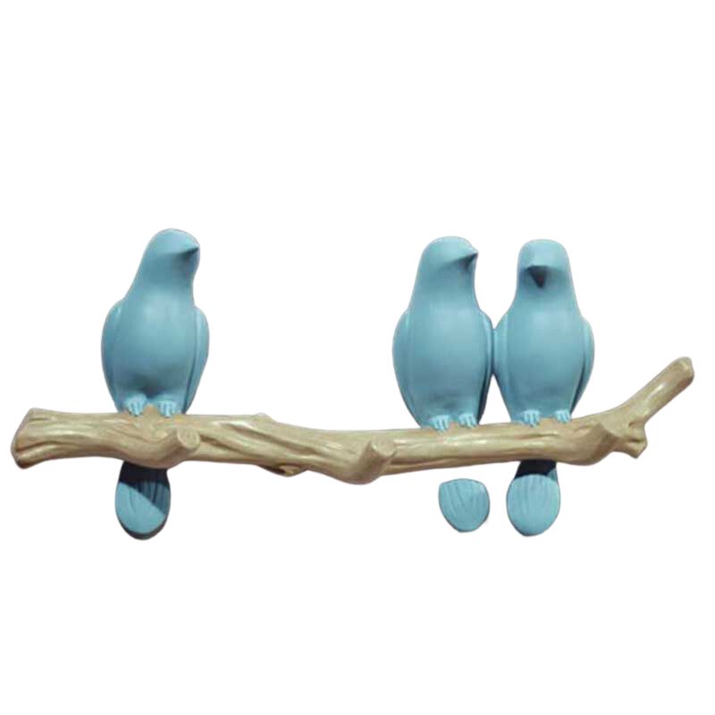 Singing Birds Hanger – Elegant Nature-Inspired Wall Decoration-Wall Decoration-Unique Casa-Blue-Three Birds-Unique Casa