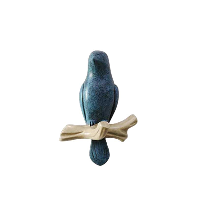 Singing Birds Hanger – Elegant Nature-Inspired Wall Decoration-Wall Decoration-Unique Casa-Dark Blue-One Bird-Unique Casa