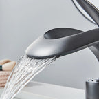 Sleek Deck-Mounted Bathroom Faucet – Modern Mixer Tap for Washbasin 1
